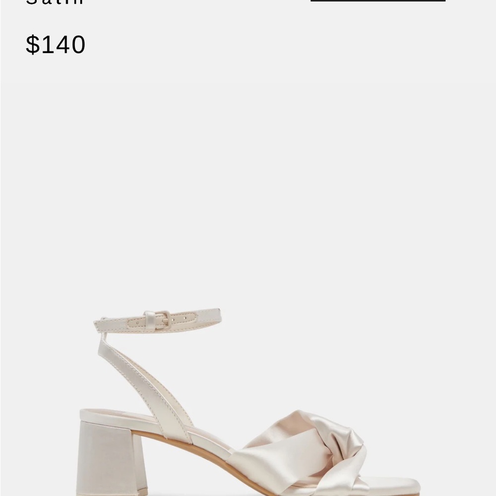 Dolce Vita Cream Satin Small Heel